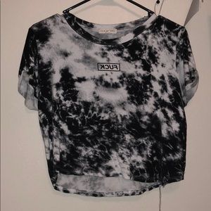 L.A. Hearts Tie Dye Crop Top (reverse Fuck)